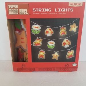 Nintendo Super Mario Bros String lights Battery operated New 2023
